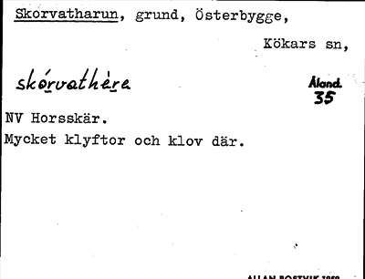 Bild på arkivkortet för arkivposten Skorvatharun