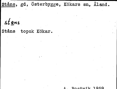 Bild på arkivkortet för arkivposten Ståns