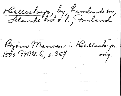 Bild på arkivkortet för arkivposten Hellestorp