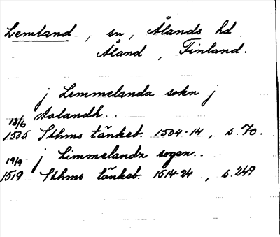 Bild på arkivkortet för arkivposten Lemland