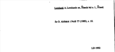 Bild på arkivkortet för arkivposten Lemland