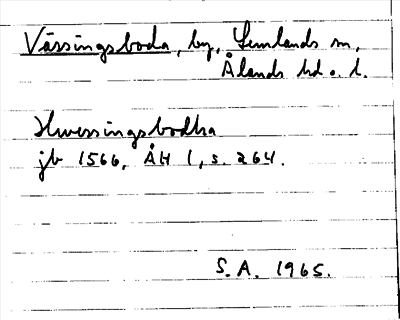 Bild på arkivkortet för arkivposten Vässingsboda