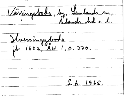 Bild på arkivkortet för arkivposten Vässingsboda