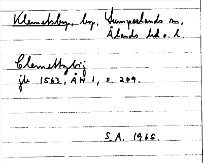 Bild på arkivkortet för arkivposten Klemetsby
