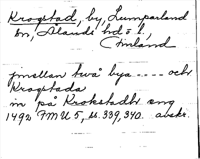 Bild på arkivkortet för arkivposten Krogstad