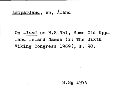 Bild på arkivkortet för arkivposten Lumparland