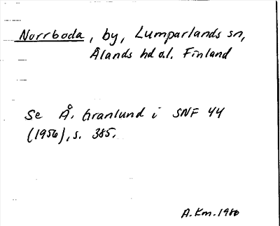 Bild på arkivkortet för arkivposten Norrboda
