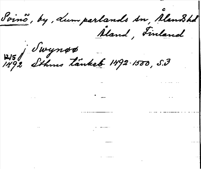 Bild på arkivkortet för arkivposten Svinö