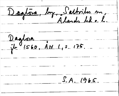 Bild på arkivkortet för arkivposten Daglösa