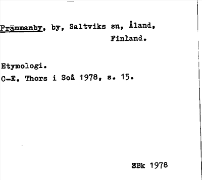 Bild på arkivkortet för arkivposten Främmanby