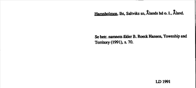Bild på arkivkortet för arkivposten Hamnholmen