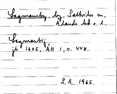 Bild på arkivkortet för arkivposten Lagmansby
