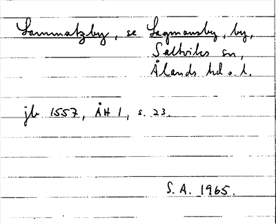 Bild på arkivkortet för arkivposten Lammatzby, se Lagmansby