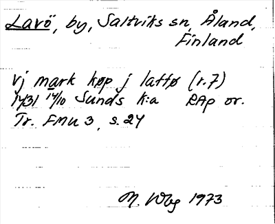 Bild på arkivkortet för arkivposten Lavö