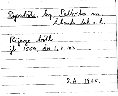 Bild på arkivkortet för arkivposten Ryssböle