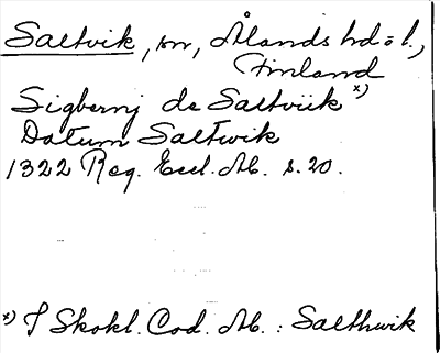 Bild på arkivkortet för arkivposten Saltvik