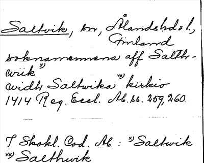 Bild på arkivkortet för arkivposten Saltvik