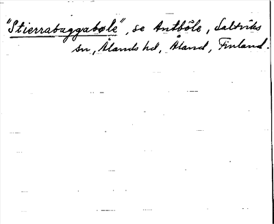 Bild på arkivkortet för arkivposten »Stierrabaggabøle»