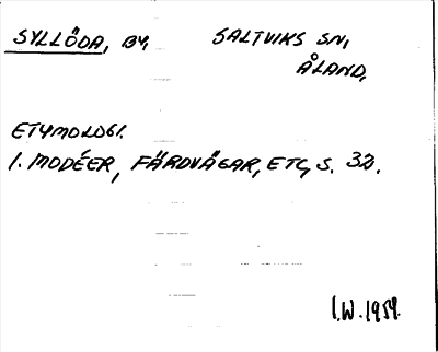 Bild på arkivkortet för arkivposten Syllöda