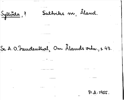 Bild på arkivkortet för arkivposten Syllöda