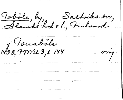 Bild på arkivkortet för arkivposten Toböle