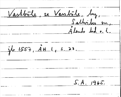 Bild på arkivkortet för arkivposten Vastböle, se Vassböle