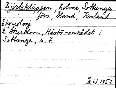 Bild på arkivkortet för arkivposten Björkkläppen