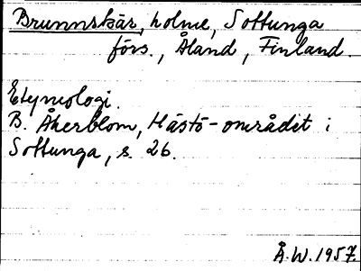 Bild på arkivkortet för arkivposten Brunnskär