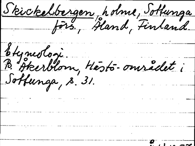 Bild på arkivkortet för arkivposten Skickelbergen