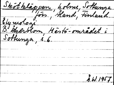 Bild på arkivkortet för arkivposten Skötkläppen