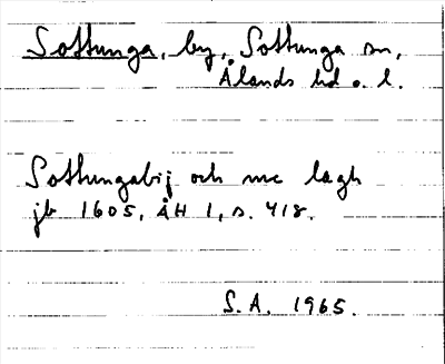 Bild på arkivkortet för arkivposten Sottunga