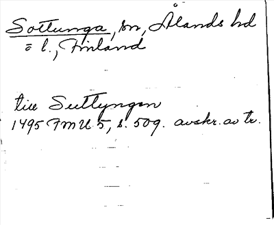 Bild på arkivkortet för arkivposten Sottunga