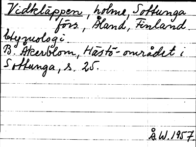 Bild på arkivkortet för arkivposten Vidkläppen