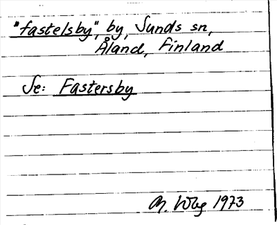 Bild på arkivkortet för arkivposten »fastelsby», se Fastersby