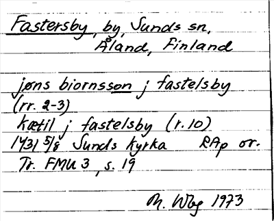 Bild på arkivkortet för arkivposten Fastersby