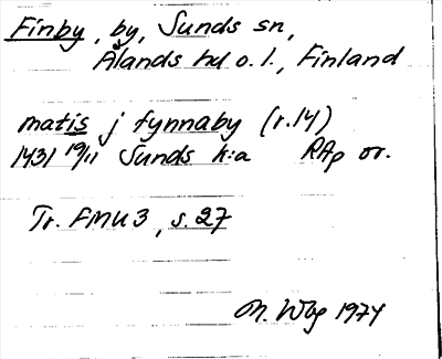 Bild på arkivkortet för arkivposten Finby