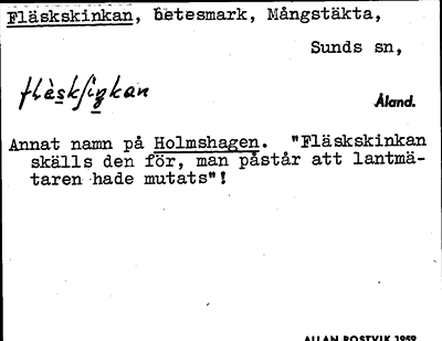 Bild på arkivkortet för arkivposten Fläskskinkan