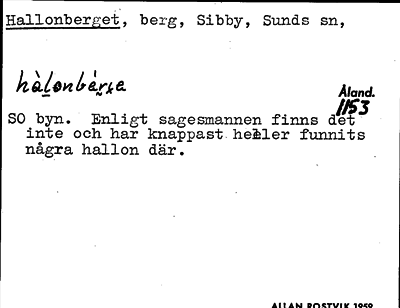 Bild på arkivkortet för arkivposten Hallonberget