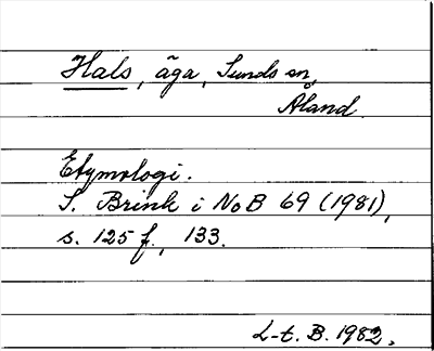 Bild på arkivkortet för arkivposten Hals