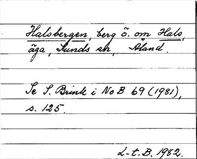 Bild på arkivkortet för arkivposten Halsbergen