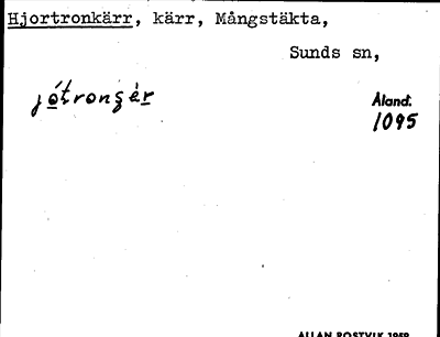 Bild på arkivkortet för arkivposten Hjortronkärr