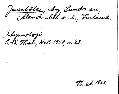 Bild på arkivkortet för arkivposten Jussböle