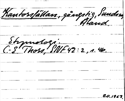 Bild på arkivkortet för arkivposten Kantorsfällan