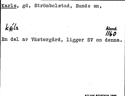 Bild på arkivkortet för arkivposten Karls
