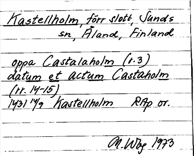 Bild på arkivkortet för arkivposten Kastellholm