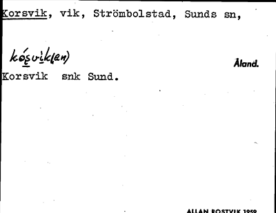 Bild på arkivkortet för arkivposten Korsvik
