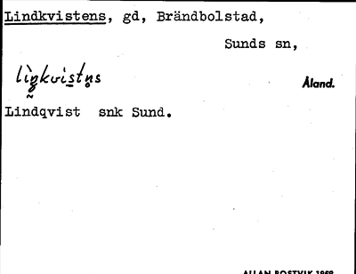Bild på arkivkortet för arkivposten Lindvistens