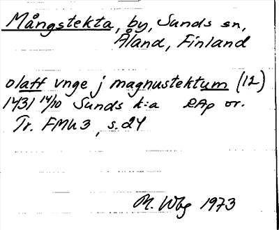 Bild på arkivkortet för arkivposten Mångstekta