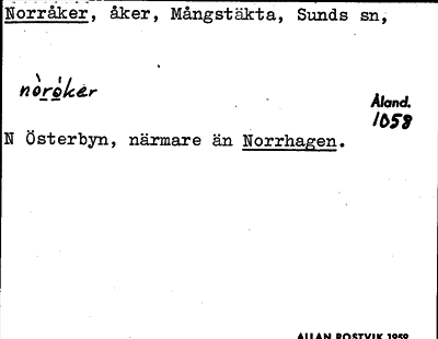 Bild på arkivkortet för arkivposten Norråker