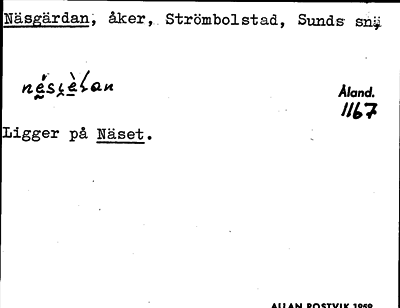 Bild på arkivkortet för arkivposten Näsgärdan